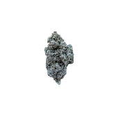 THCA-blomst Apple Fritter med 23% THCA, vises med æbleskiver og krydderier på brun baggrund