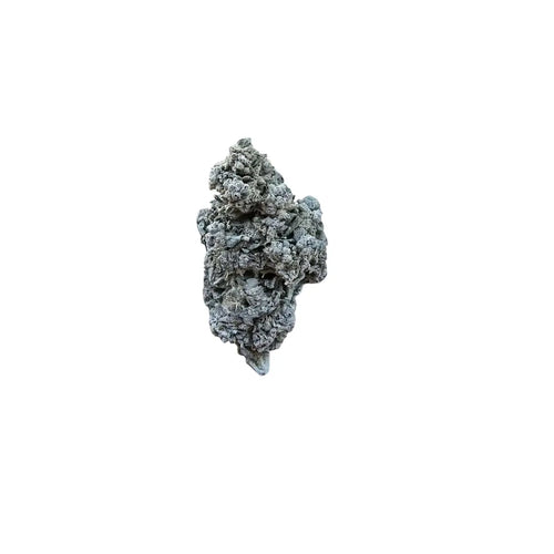 THCA-blomst Apple Fritter med 23% THCA, vises med æbleskiver og krydderier på brun baggrund