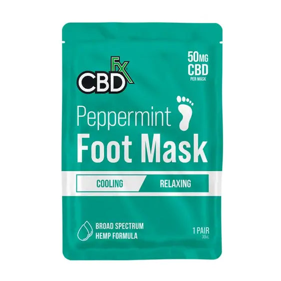 CBDFX Fod maske, lækker fodmaske med peppermynte