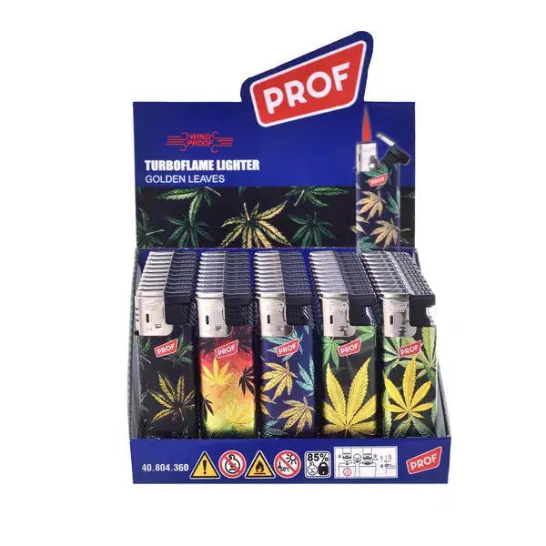 Prof Turboflame Golden Leaves Storm Lighter