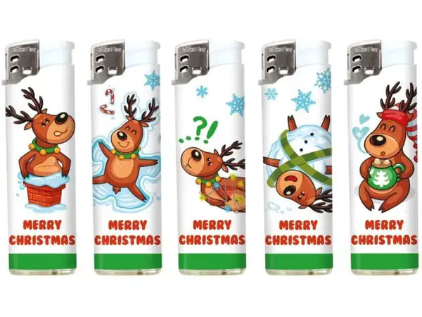 Elektronisk Lighter "Christmas" - Assorterede farver