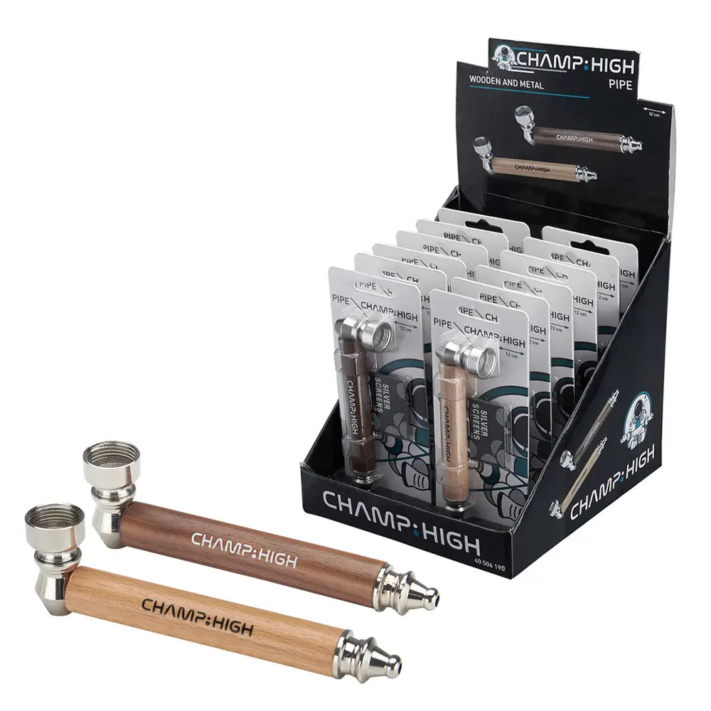 Champ High Wooden Metal Brown Pipe