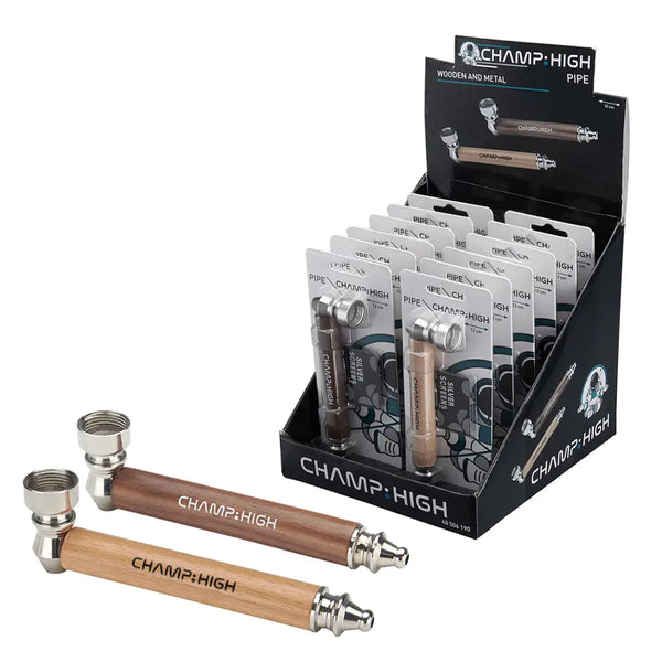 Champ High Wooden Metal Brown Pipe