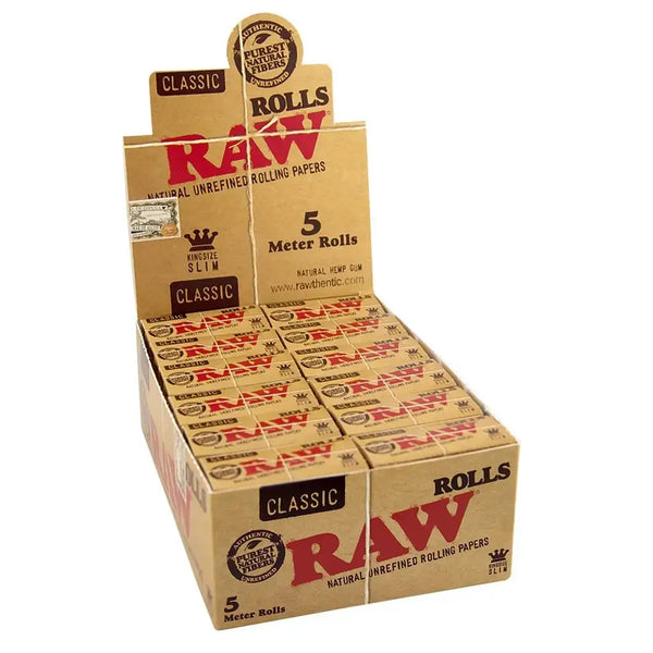 Raw Classic 5 Meter Rolls Organic Hemp