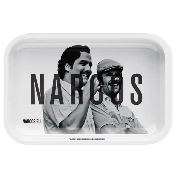 Narcos White Medium Rolling Tray