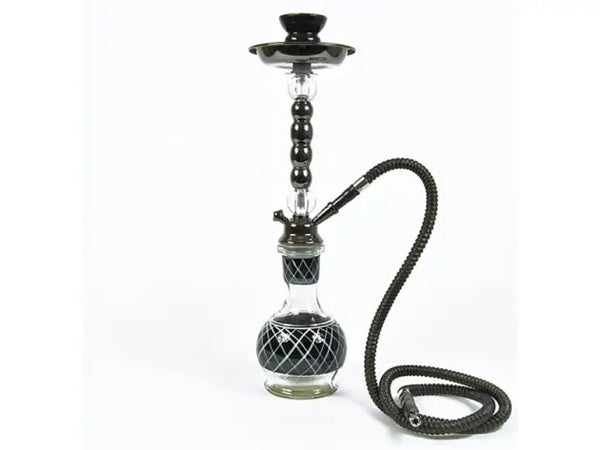 Hookah "Ibrim" black, 47 cm, 1 hose - Vandpibe