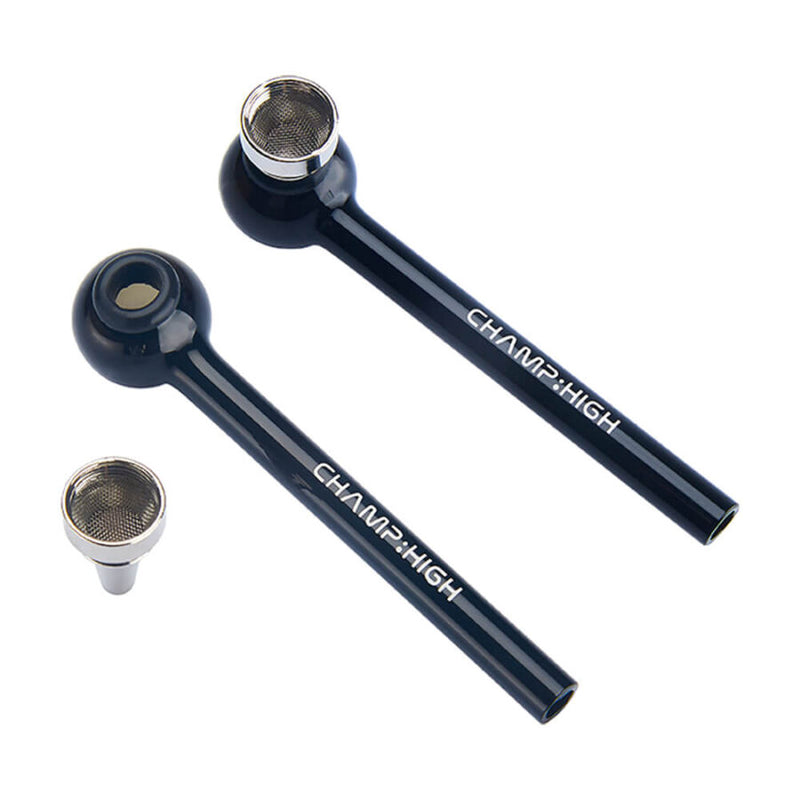 Champ High Pool Glass Black Pipe