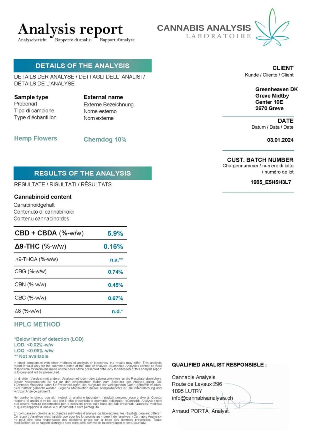 COA Chemdog 10%